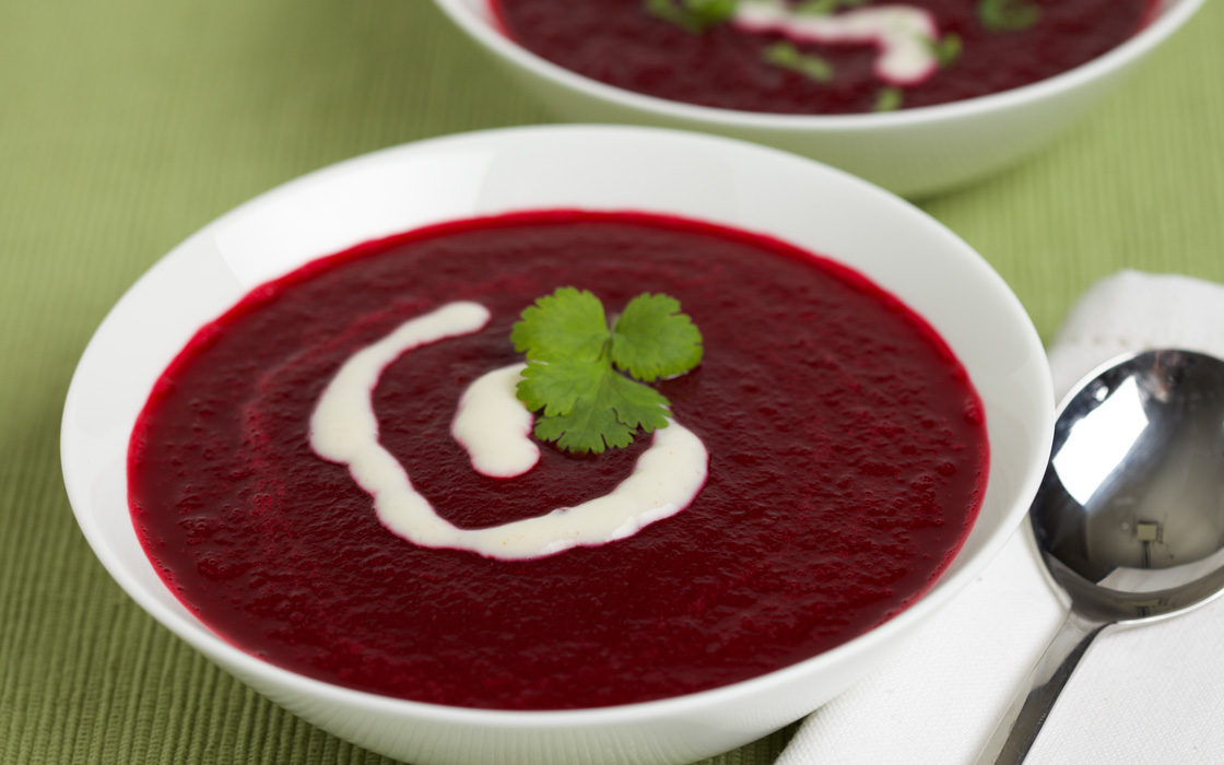 Apricot, Beetroot and Cumin soup