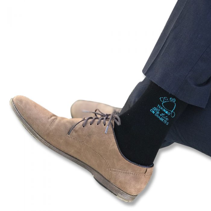 Black socks with shoes unisex