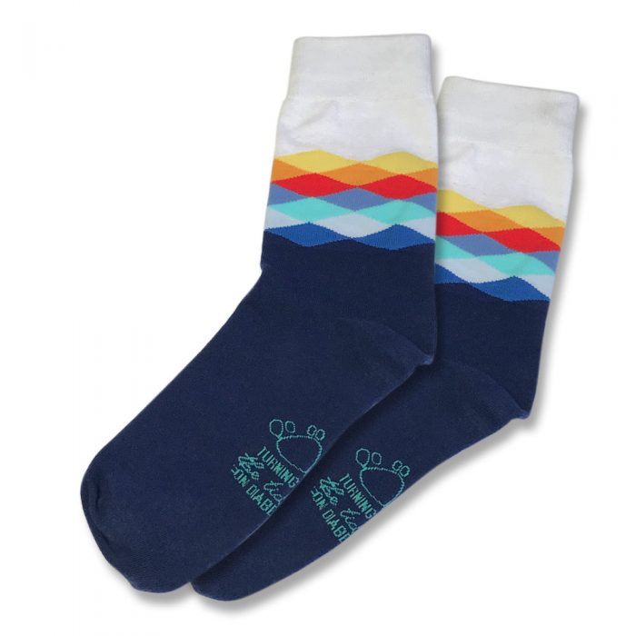 Diamond wave socks