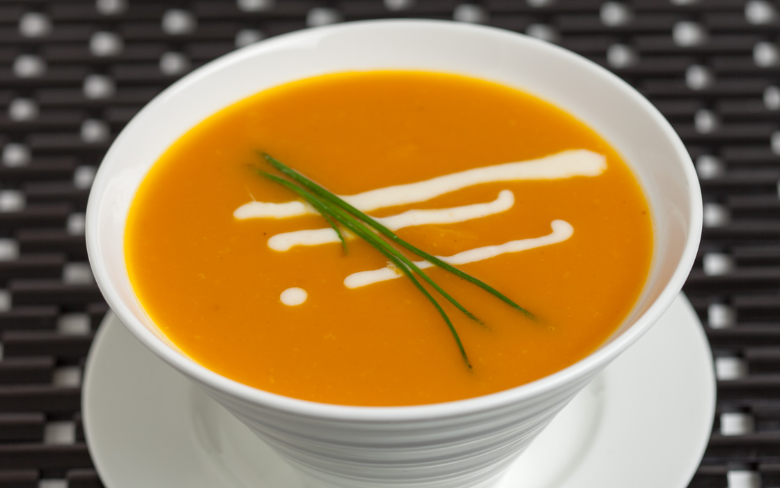 Pumpkin and kumara soup