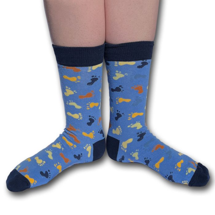 Blue feet socks