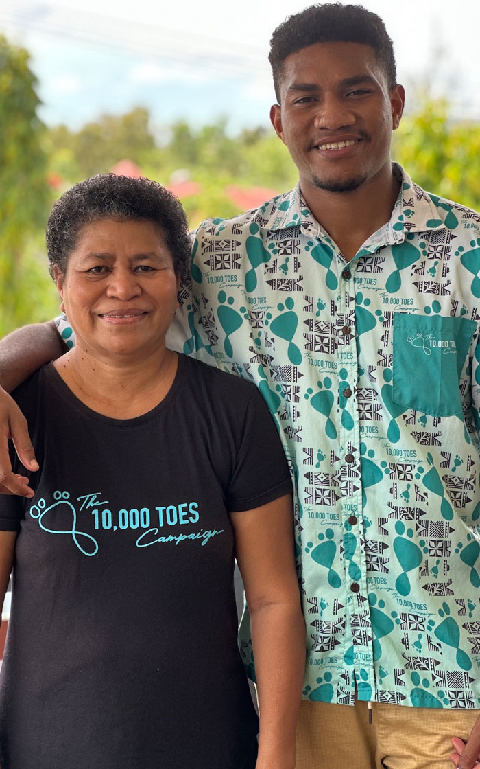 Mary-Clare and Garry Ravula, 10,000 Toes Ambassadors from PNG. 