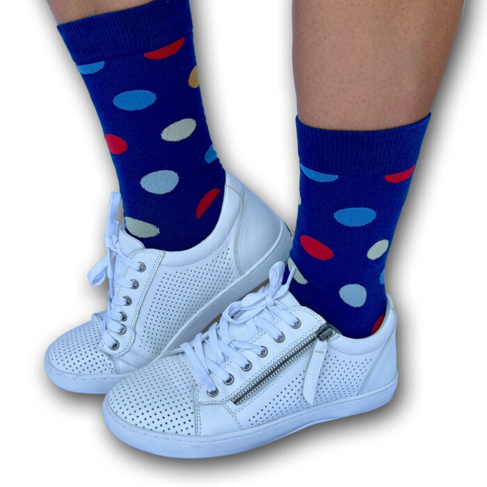 Blue spot socks