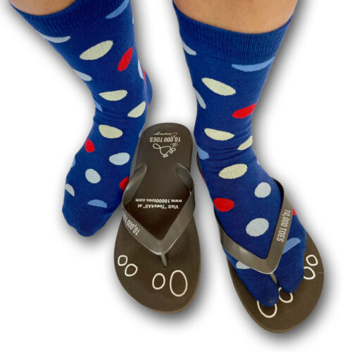 Blue spot socks